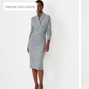 NWT Ann Taylor Wrap Sweater Dress Sparkles